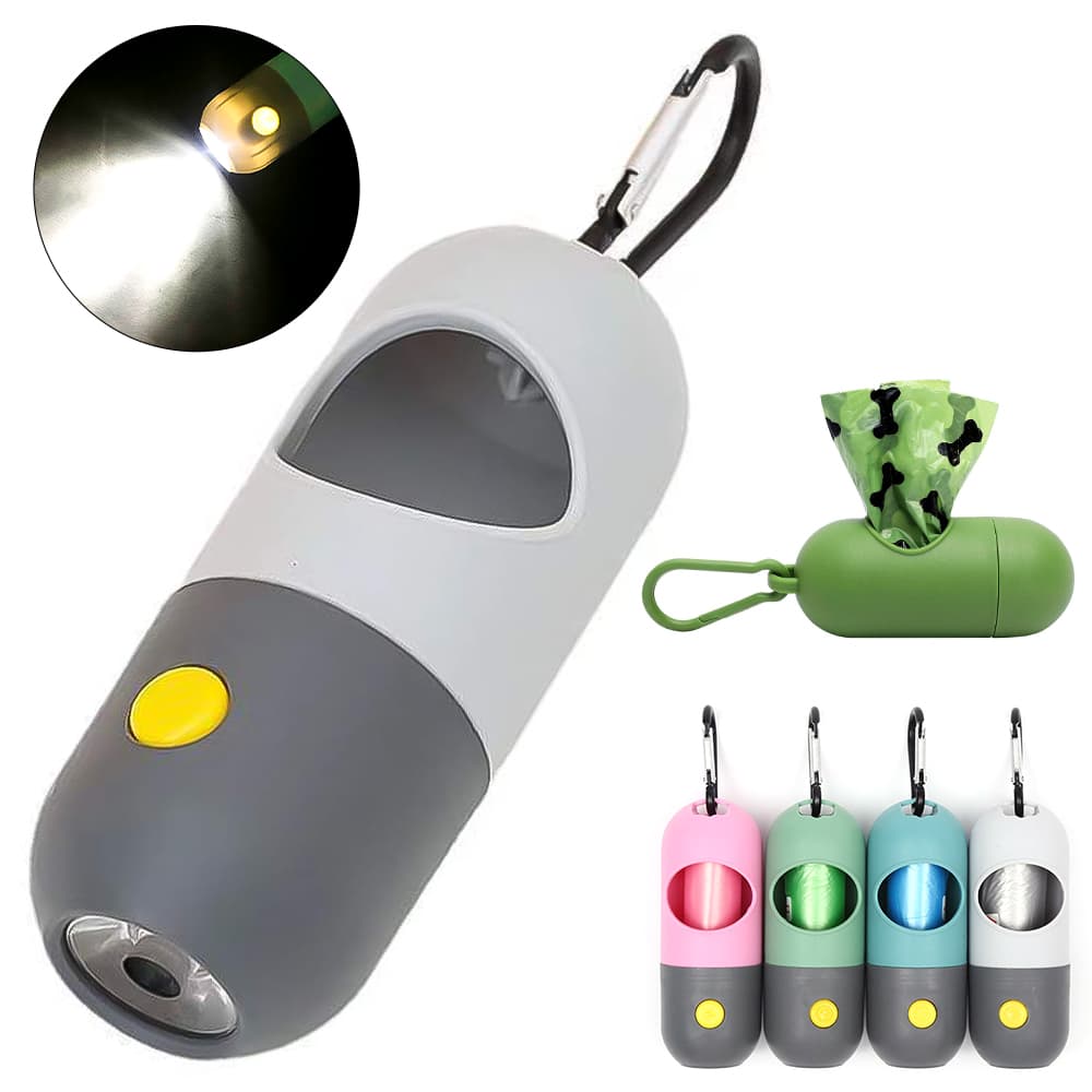 Dispensador de bolsas con luz LED